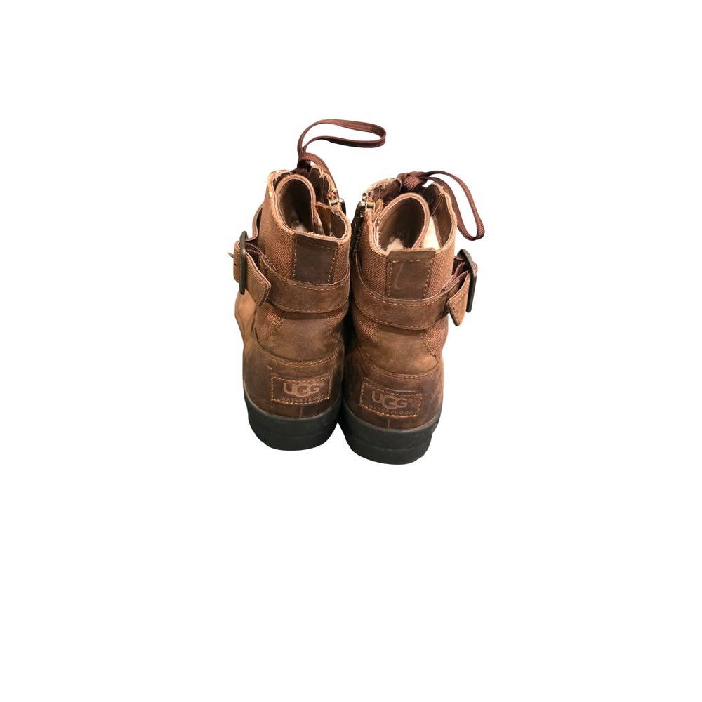UGG Simmens Waterproof Leather Boots Stout Brown 1095157 Womens 5.5 - Picture 2 of 6